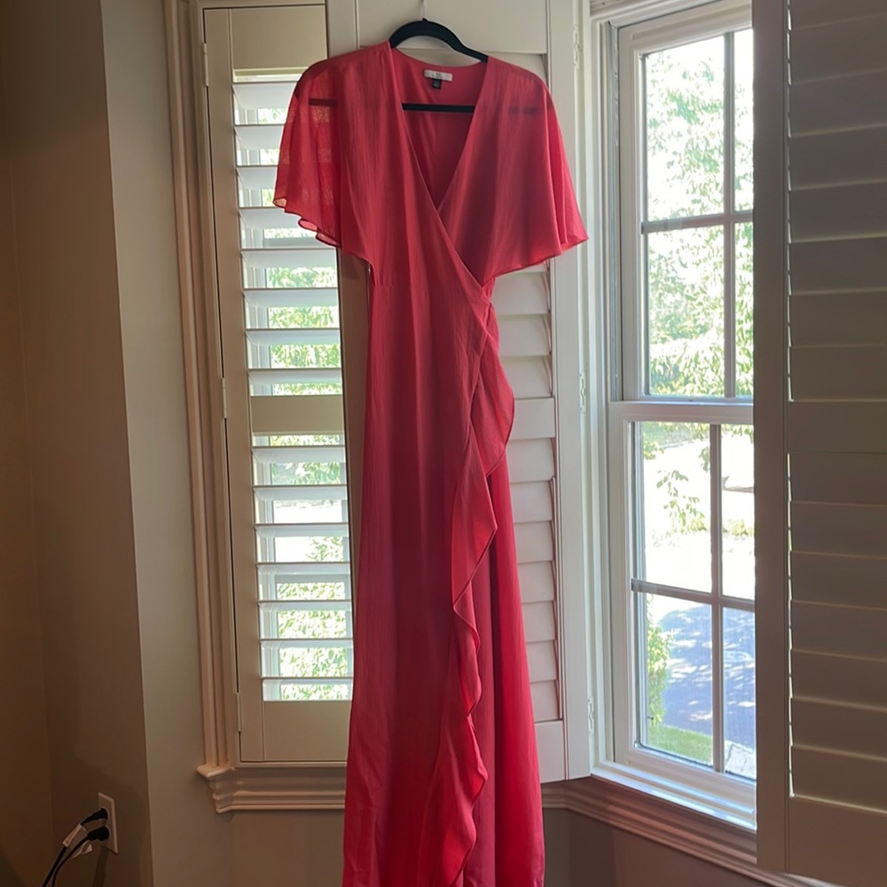 Halston Coral Dress - Size Small